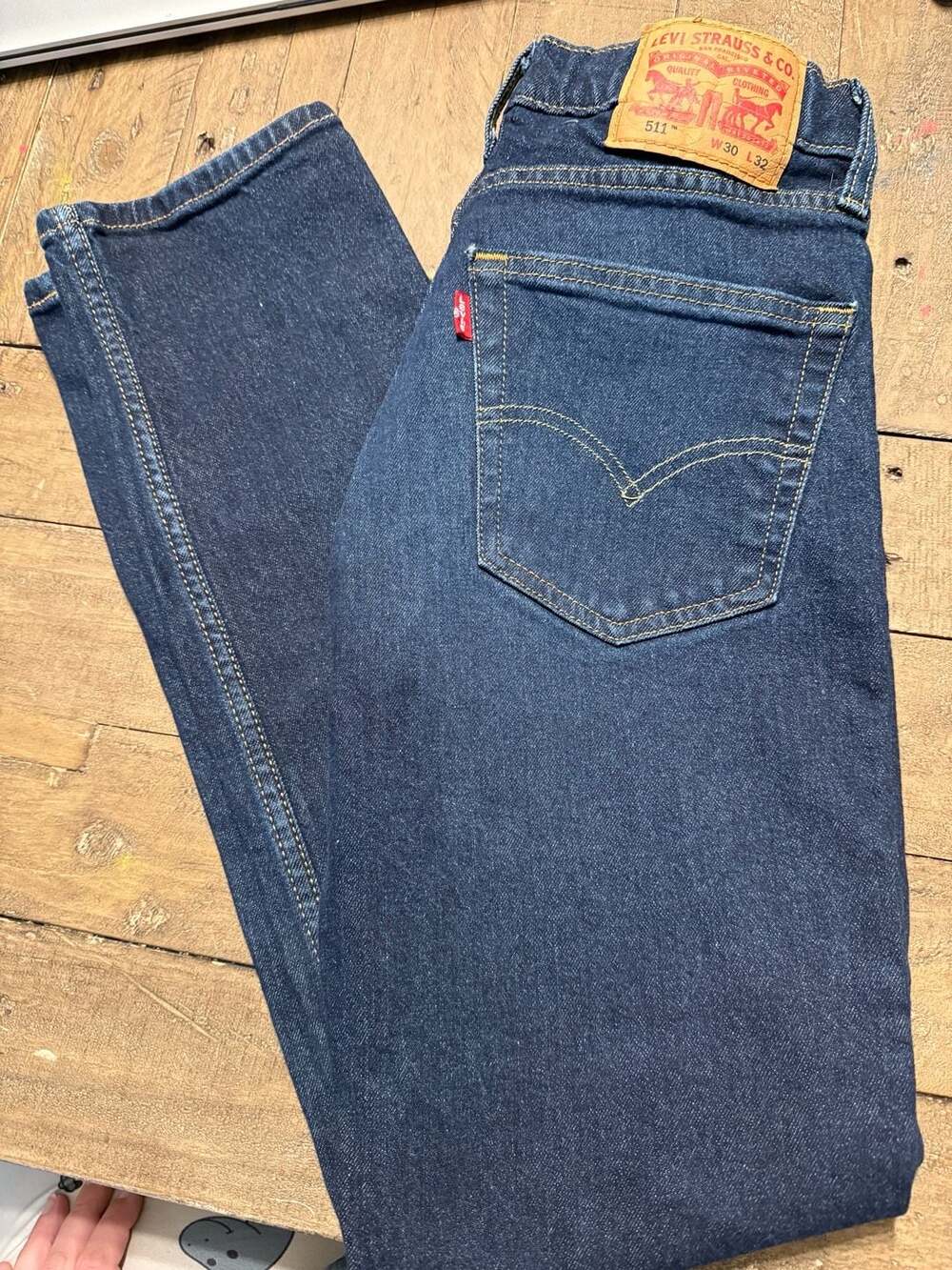 Levi's 511 Slim Jeans Size W30 L32 Dark Wash Denim